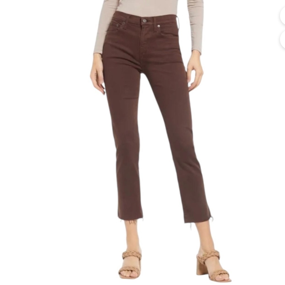 Edwin Jeans women’s Bree Slim Straight Crop Jeans Java Brown Size 25